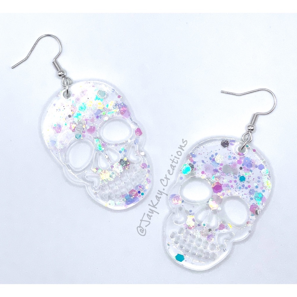 Glow in the dark- Skull earrings